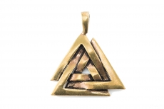 Valknut - Wotans Knoten (Kettenanhnger in Bronze)