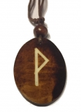 Wunjo Rune - Pendant of Bone (Brown)